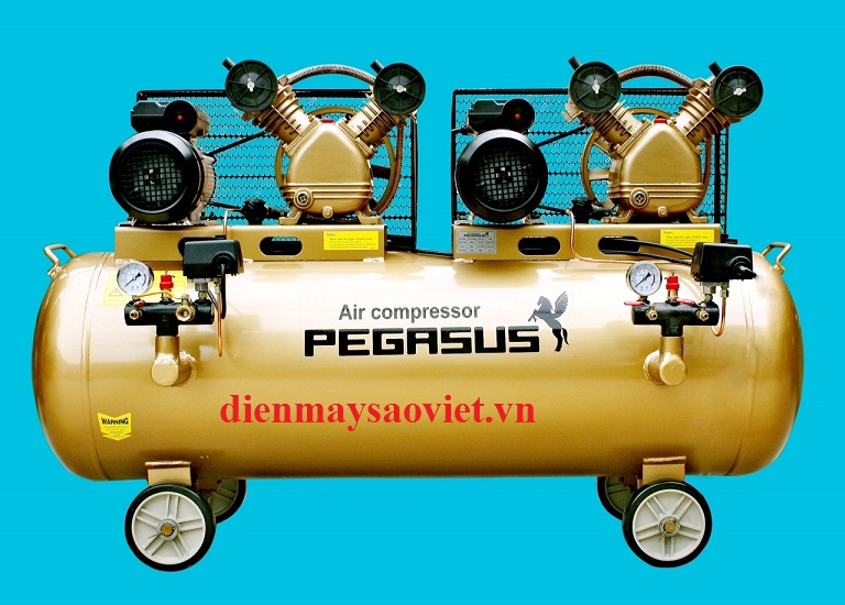 Máy nén khí dây đai Pegasus TM-V-0.25/12.5 x2-230L 