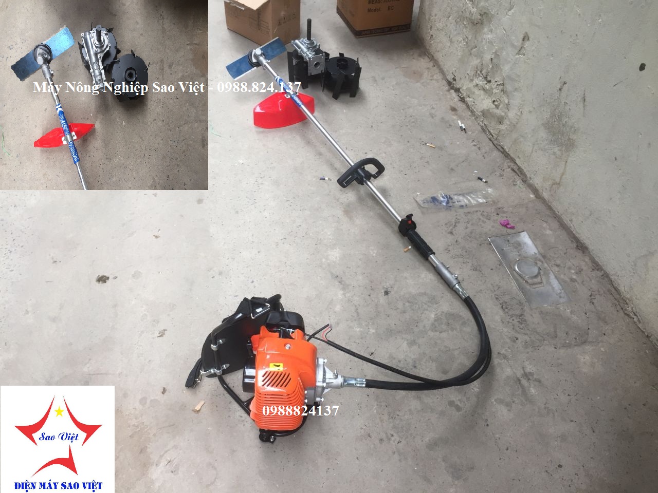 Máy xạc cỏ xới đất đeo vai Kawarzhima 440 