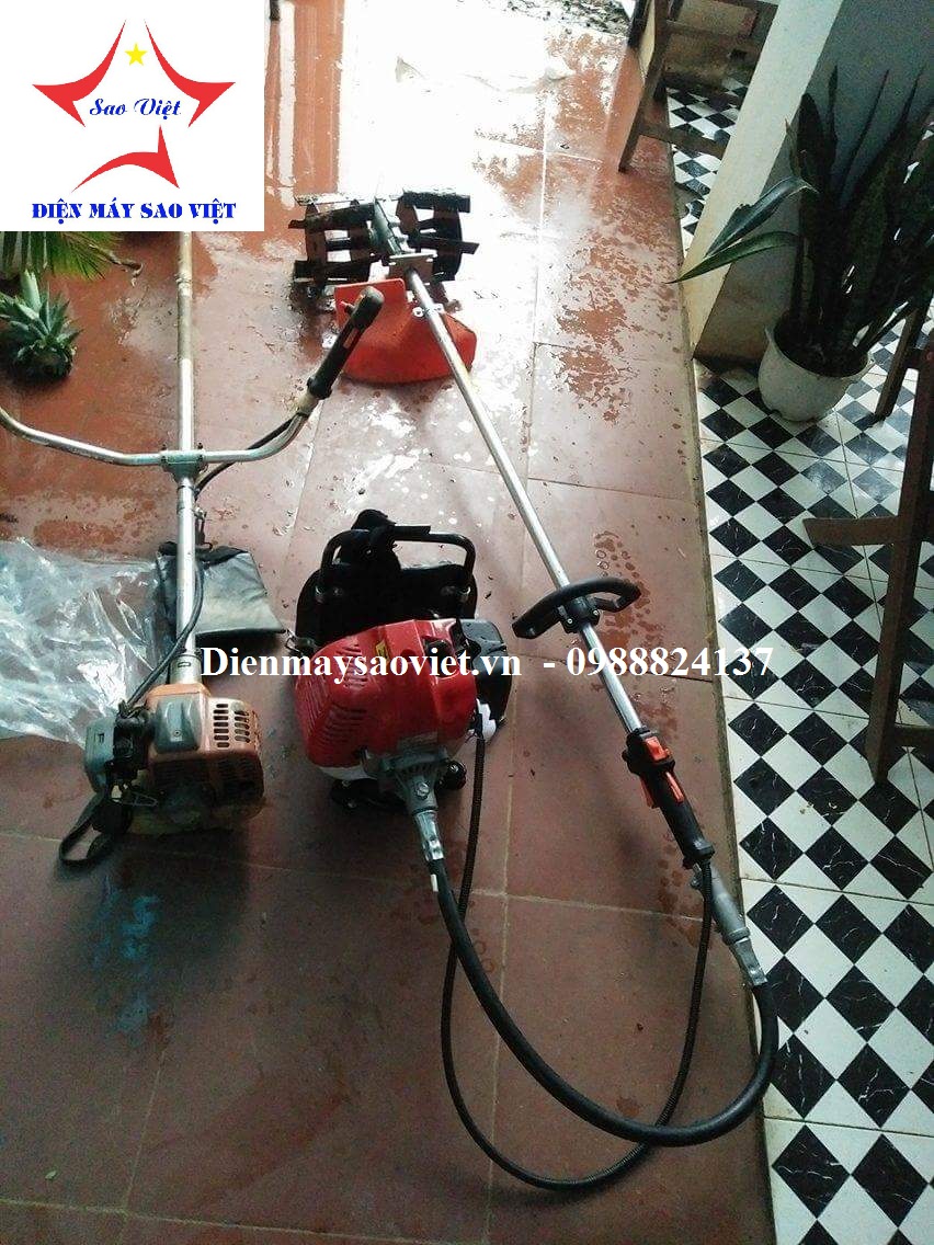 Máy xạc cỏ xới đất cầm tay đeo vai chuyên dụng Vinagreen 1E44F (2019) 
